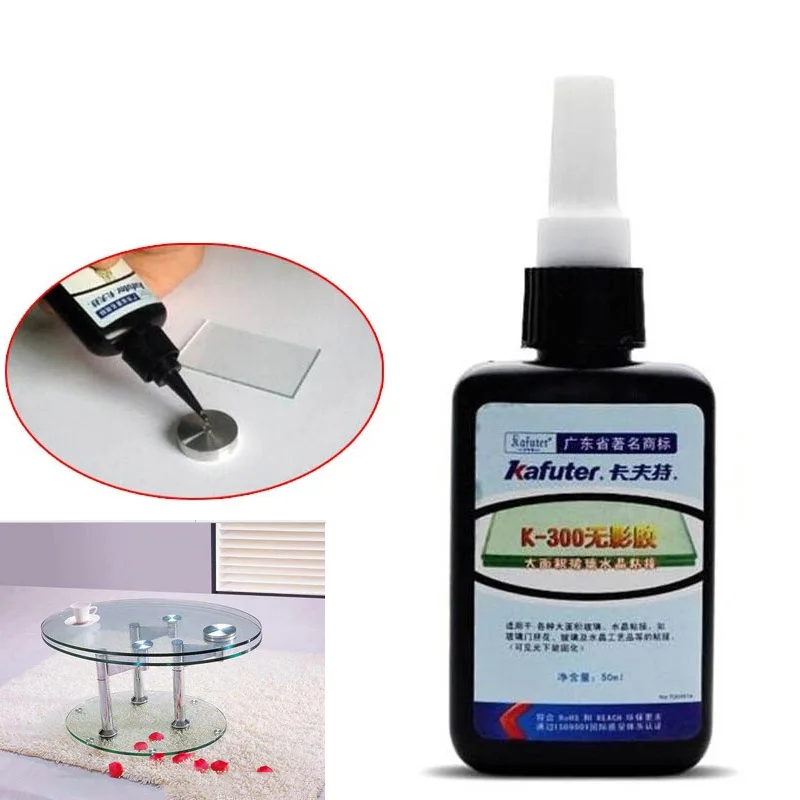 

2022 50ML K-300 UV Glue Curing Adhesive Transparent Crystal Glass Bonding Repair Liquid Glue @LS