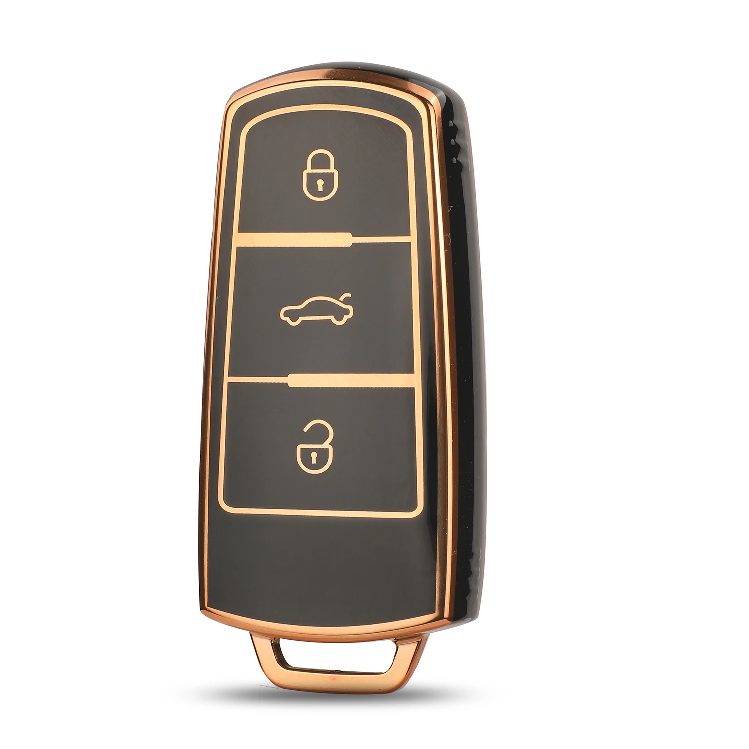 

jingyuqin New Arrival TPU Car Key Shell Case Fob For VW VOLKSWAGEN CC Passat Magotan Smart Key