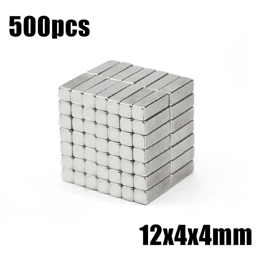

Неодимовый магнит, 500 шт., 12x4x4 мм, Блок N35 NdFeB, супермощный Сильный Постоянный Магнитный блок imanes