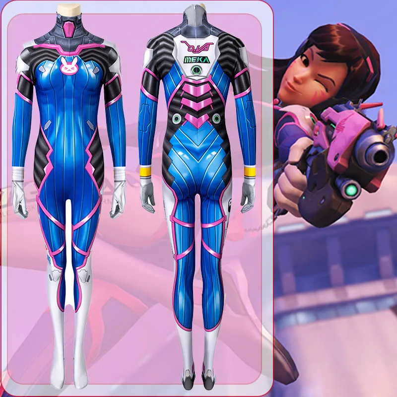 DVA костюмы для косплея игра Overwatch Летний комбинезон Хэллоуин Рождество карнавал