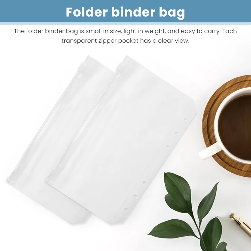34 шт. карманы для папок формата А6 6 отверстий папки на молнии прозрачные
