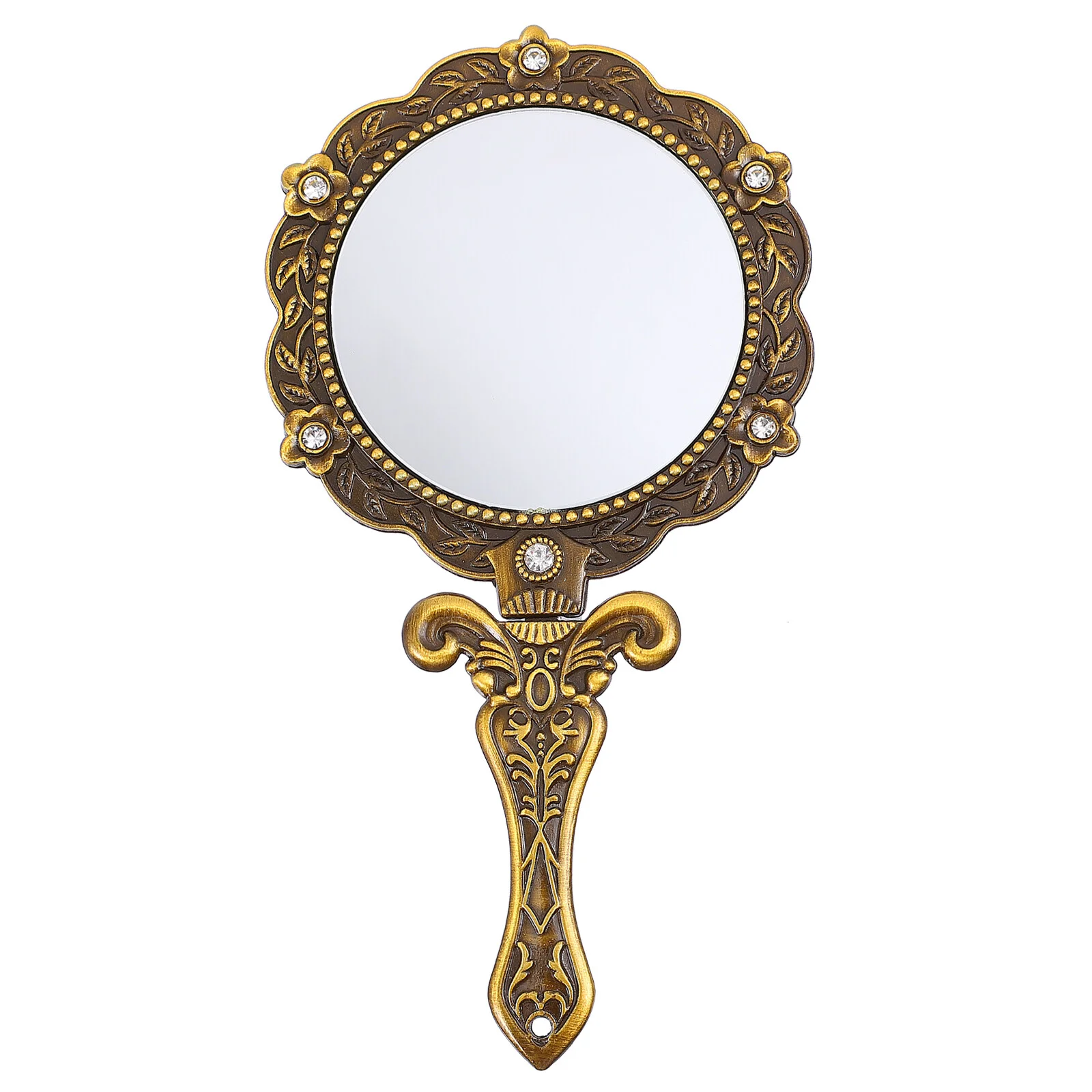 

Pink Desk Beauty The Beast Girlfriend Gift Vanity Mirror Makeup Zinc Alloy Mini Women's
