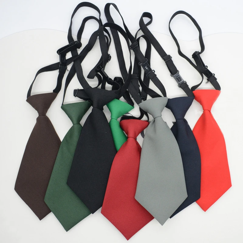 

Children Lazy Neck Ties for Kids Solid Color Red Wedding Party Necktie for Girls and Boys Slim Skinny Neck Tie Cravat Accessory