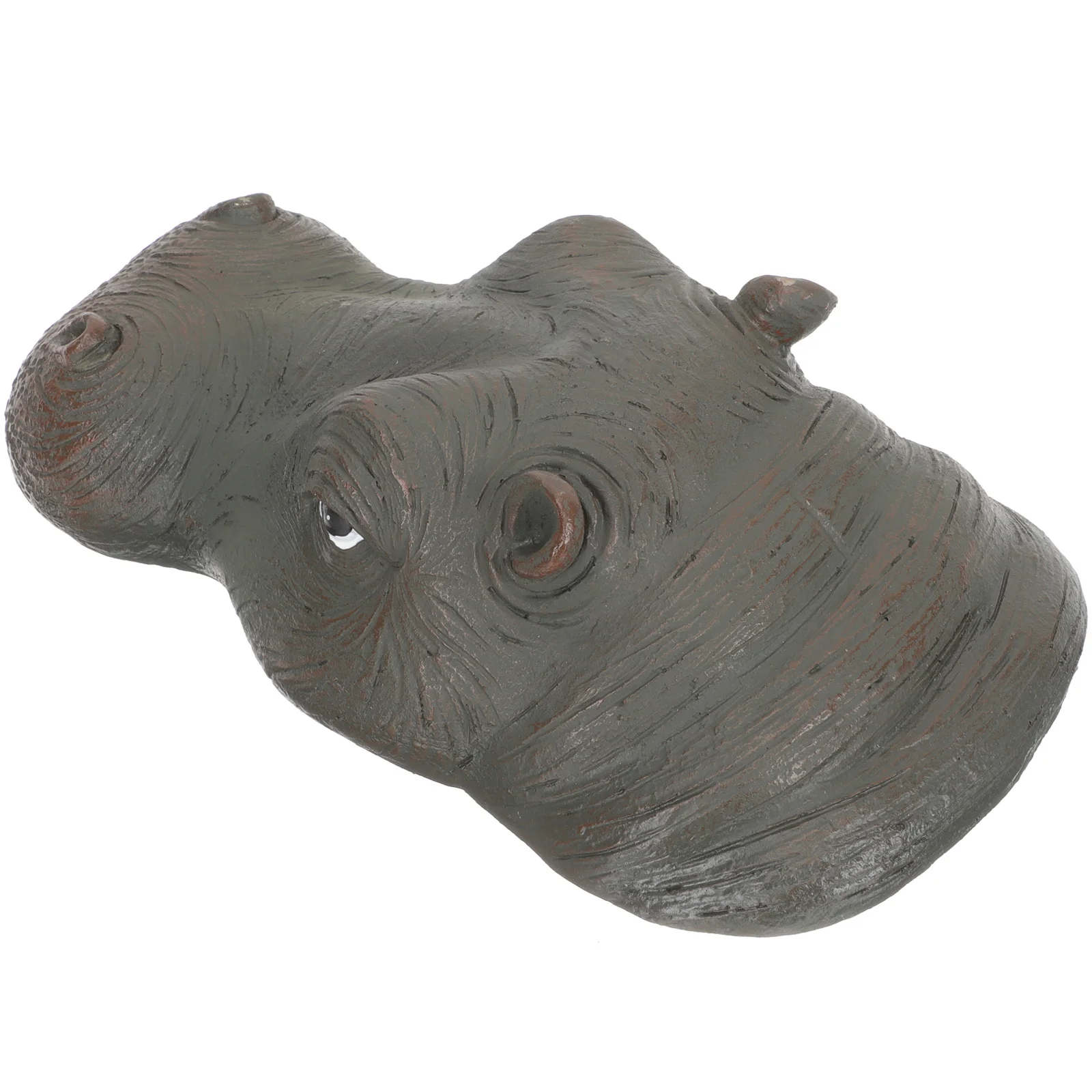 

Alligator Crocodile Garden Sculpture Hippopotamus Head Statue Decor Resin Figurine