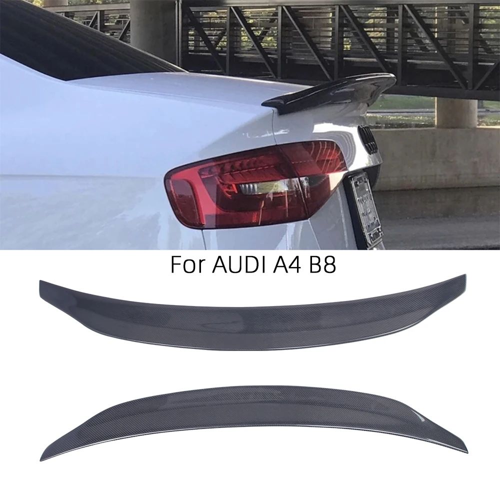 

For AUDI A4 B8 Sedan Belgium Style Carbon fiber Rear Spoiler Trunk wing 2009-2012 FRP honeycomb Forged