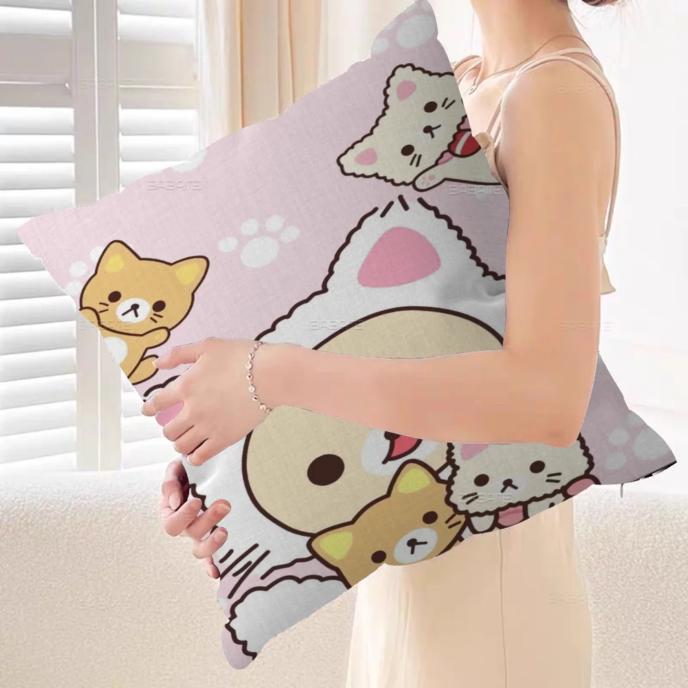 Cute Cartoon R-Rilakkuma Pillow Cover Design Cushion Decor Holiday Decorati