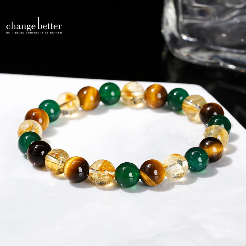 Улучшенный натуральный желтый тигровый глаз камень зеленый агат цитрин