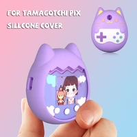 cartoon cat shaped virtual electronic digital pets game machine cover shell silicone protection skin case for tamagotchi pix