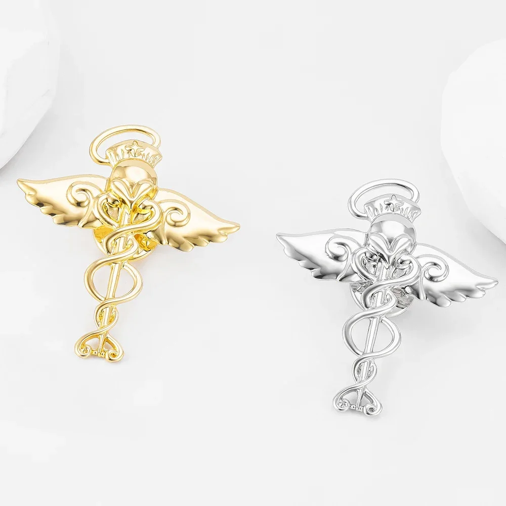 DCARZZ Ангел Кадуцей медицинская брошь стержень для кормления значок на лацкане