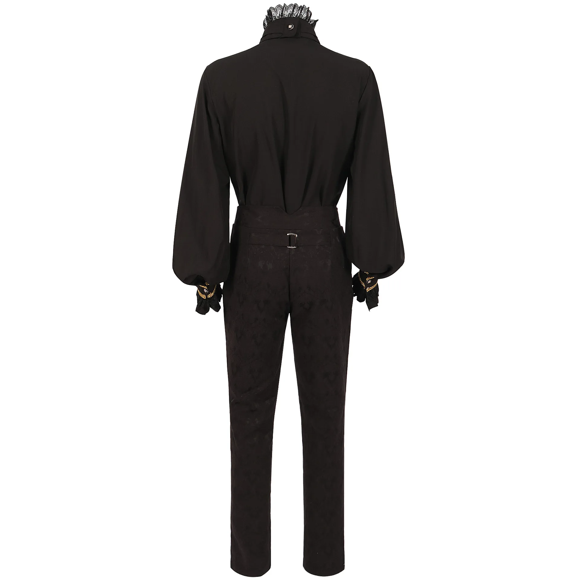 Костюм мужской готический черный рубашка и кофта в стиле стимпанк костюм вампира