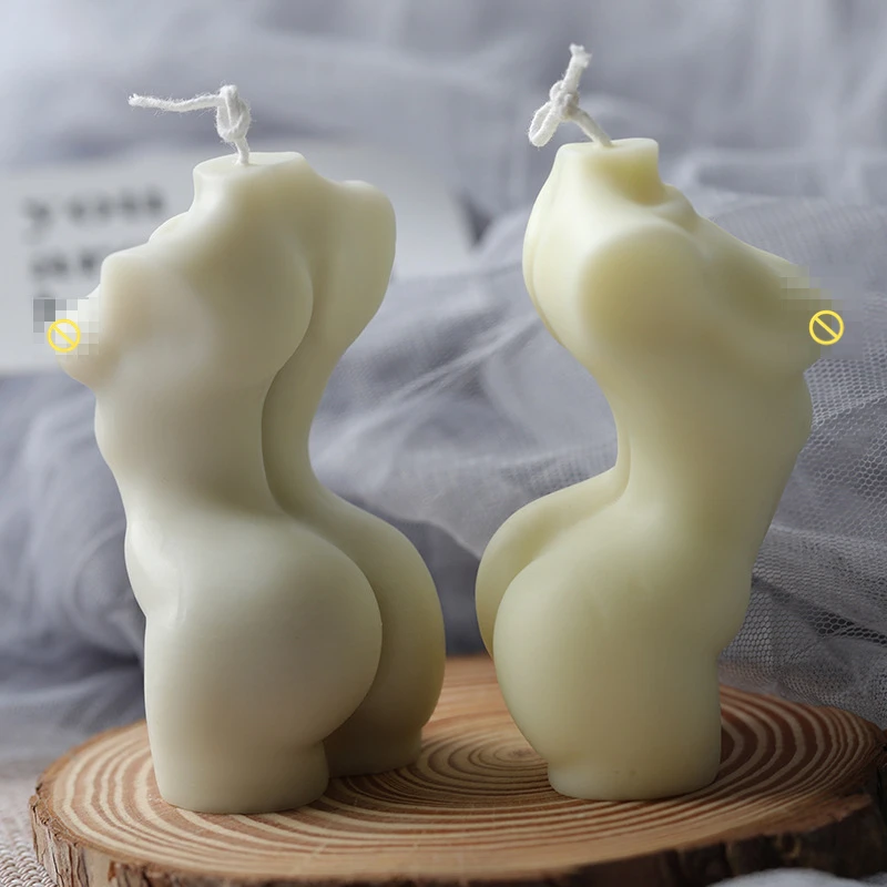 

Molde abstrato da vela do silicone do corpo humano, molde da resina do gesso 3D, aromaterapia de DIY, vela que faz, decoração, h