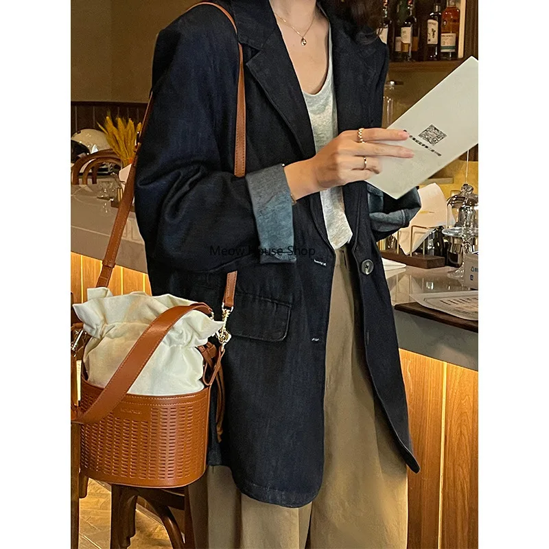 

2022 Women's Blazer Denim Jacket Small Suit Summer Women's Jacket Coat Ladies Blazer Ladies Elegant Ladies Blazer Blazer