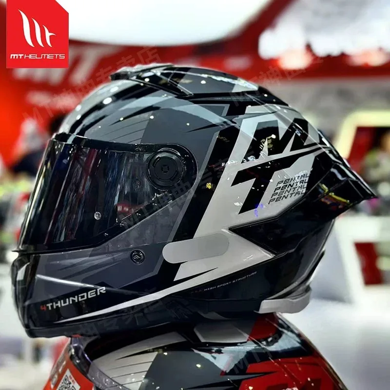 

Оригинальный мотоциклетный шлем MT Thunder 4 SV, сертификация ECE DOT, анфас, шлем с двойной линзой, мужской шлем Capacetes Cascos Para Moto