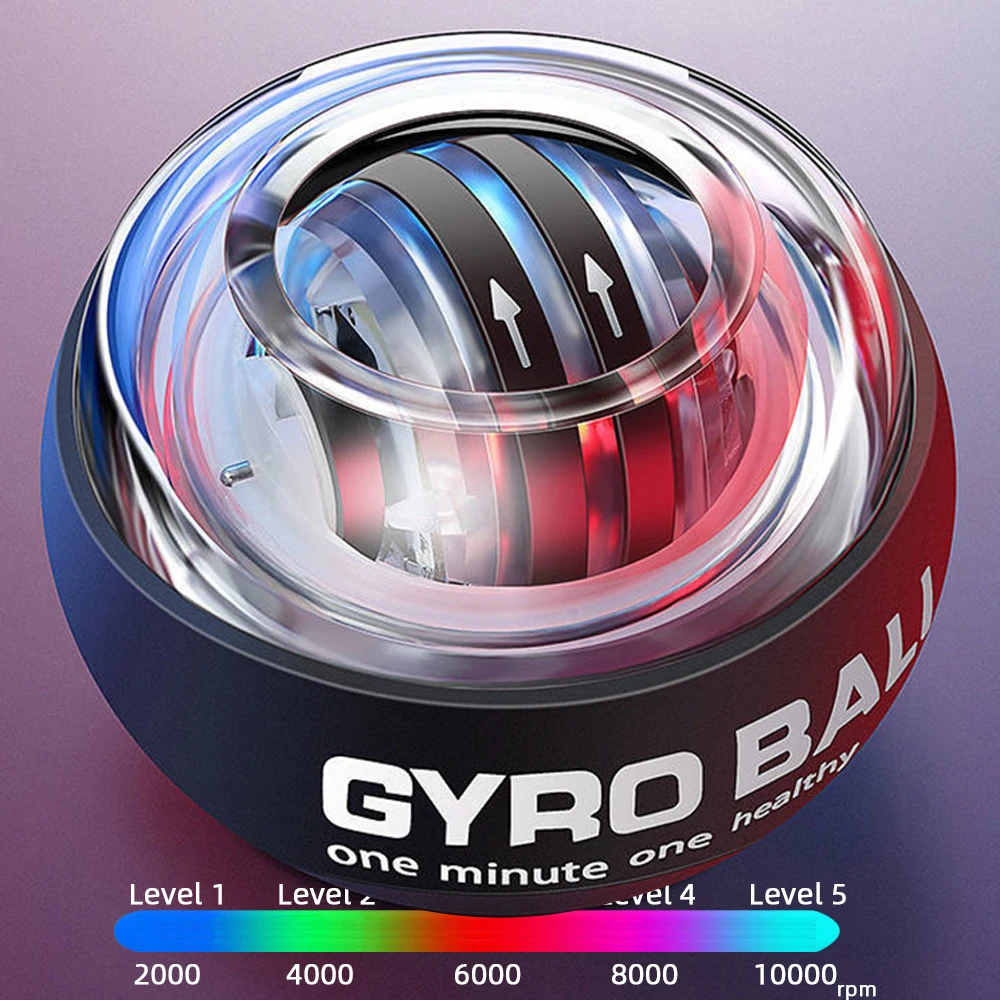 Гироскоп со светодиодом шар Гироскопический силовой гироскоп для упражнений