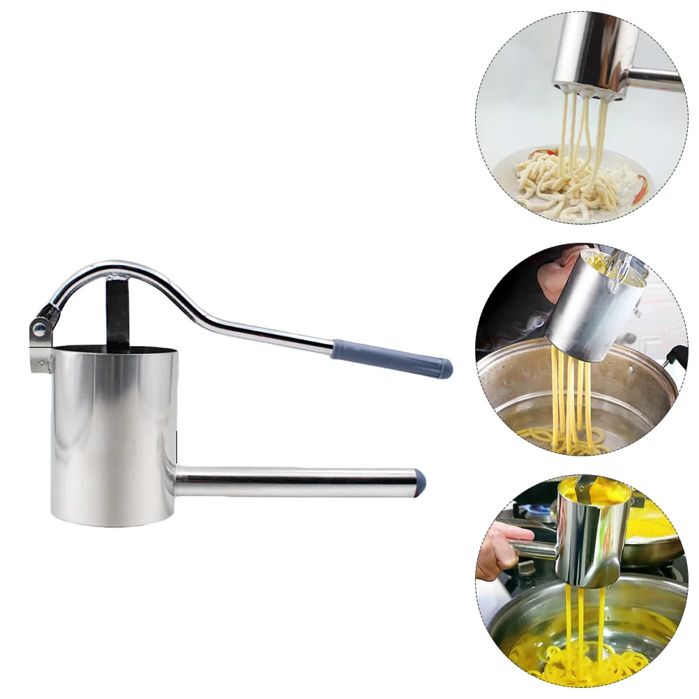 

Tool Manual Noodle Press Portable Juicer Pasta Maker Machine Stainless Steel Durable String hopper