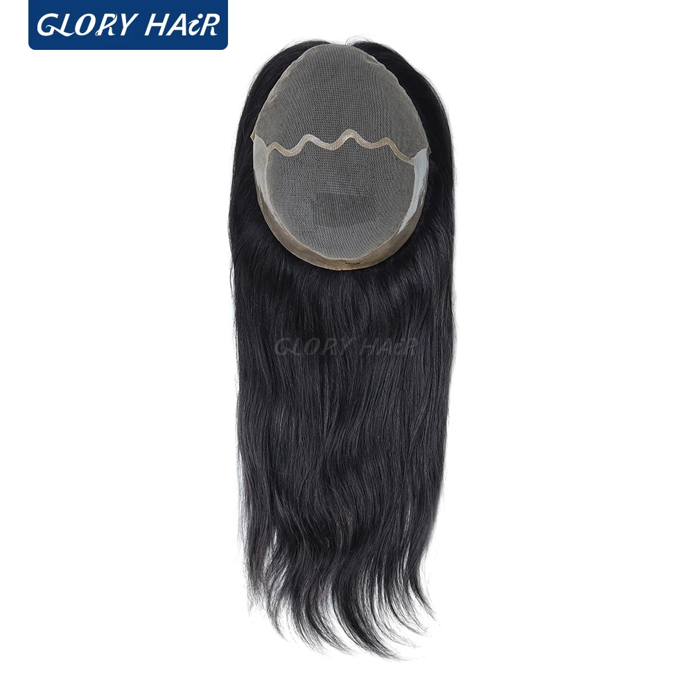 GLORYHAIR-дешевый натуральный парик из человеческих волос для женщин 6x8 16 дюймов