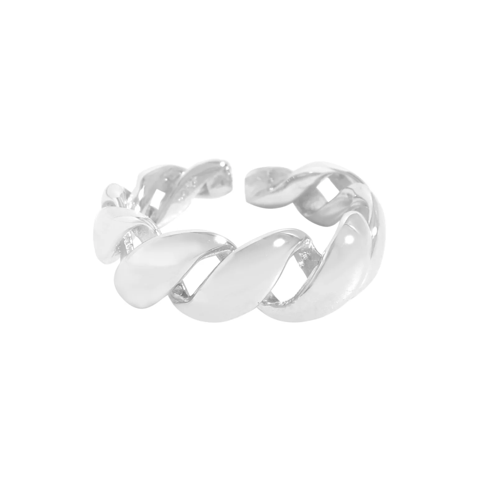 

New Women's 925 Sterling Silver Ring Vintage Spiral Winding Adjustable Personality Fashion Jewelry Couple Gift