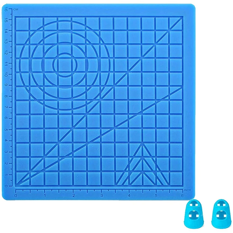 

HOT-3D Pen Mat,3D Printing Pen Silicone Design Mat With Multi Basic Templates,3D Printing Pen Mat With 2 Finger Protectors