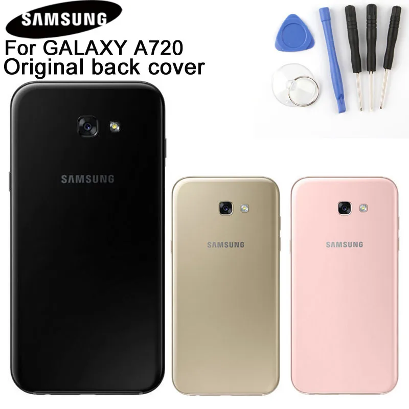 

Original Back Cover Cases for Samsung GALAXY A7 2017 Edition A720 SM-A720 Back Glass Case Housing Backshell with Tools