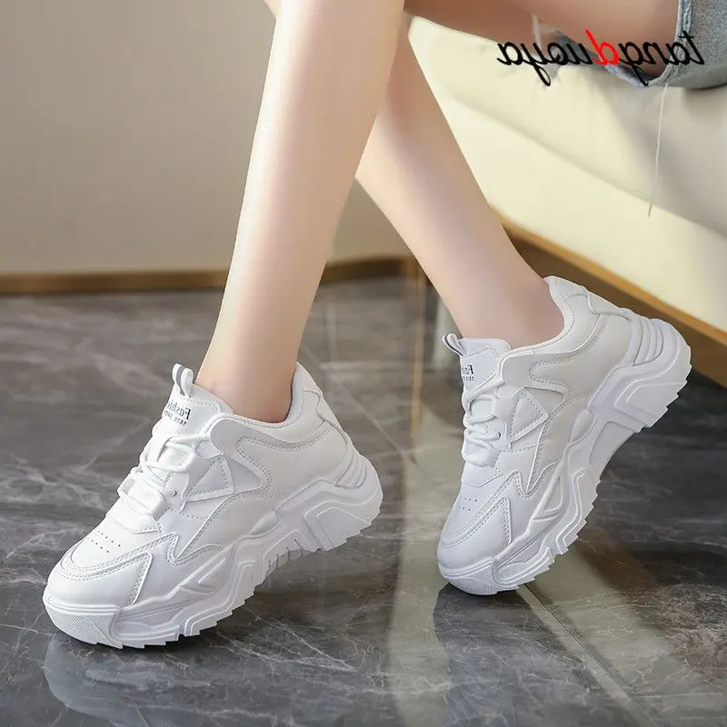 

Chunky Platform Sneakers White Woman Vulcanize Shoes tenis feminino For Women 2023 Zapatos Mujer women sport shoes thick bottom