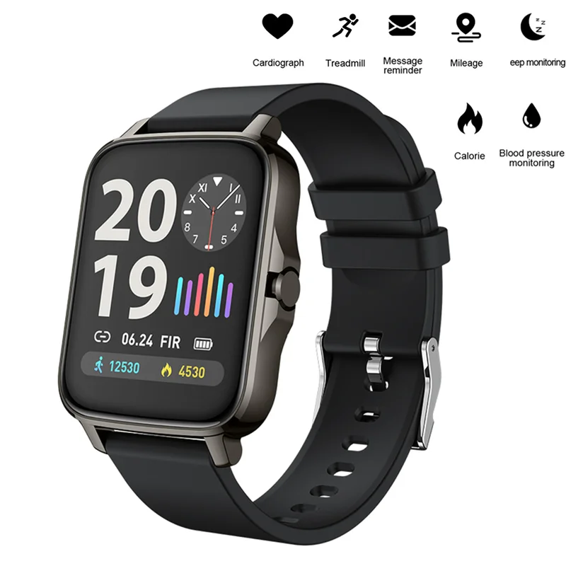 

Fashion Casual Smart Watch For Men Women With Heart Rate Blood Pressure Measurement Sports Monitoring Waterproof Wristwatches