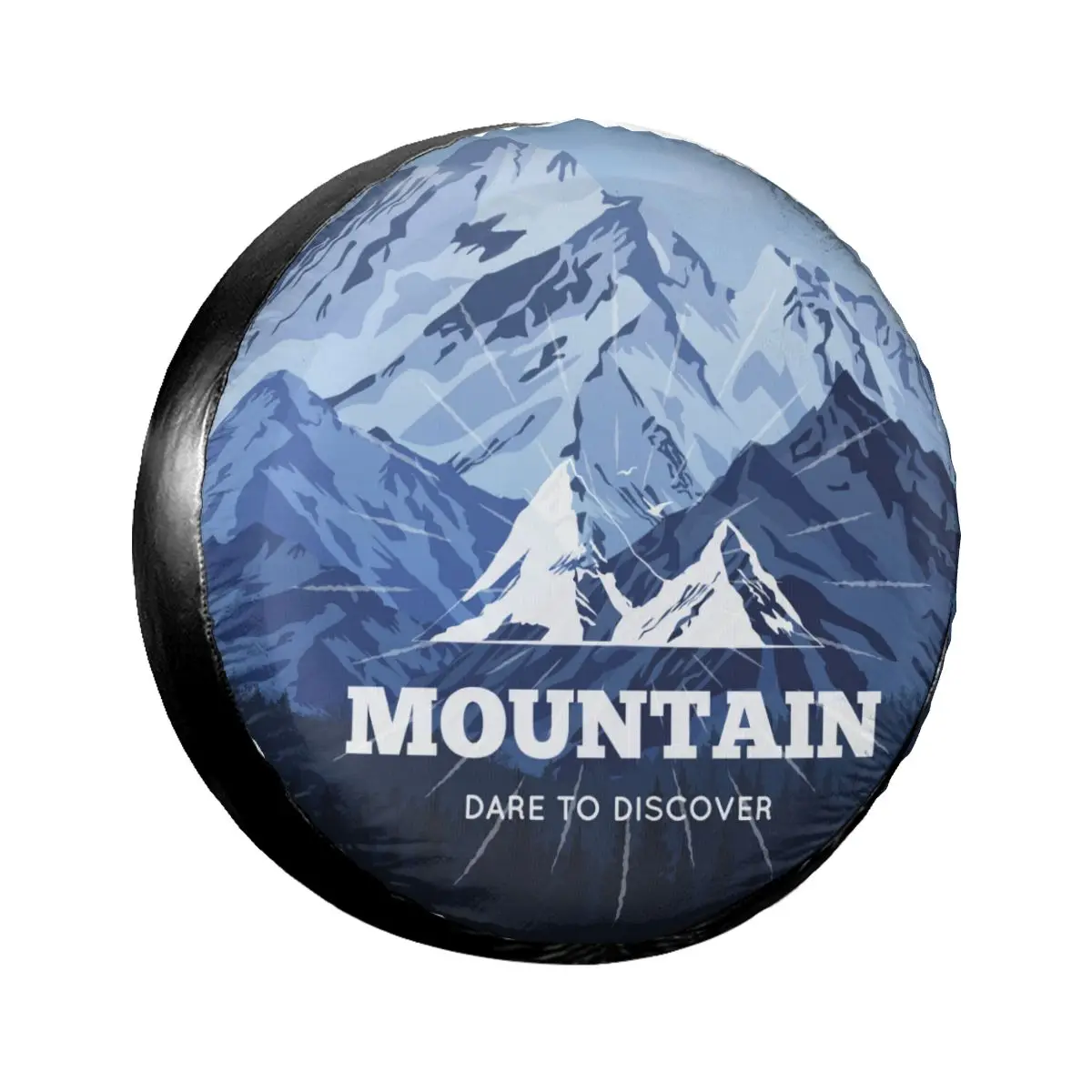

1pcs Universal Car Spare Tire Covers Case Auto Wheel Tires Mountains Winter Background Vehicle Tyre Waterproof Polyester Bag