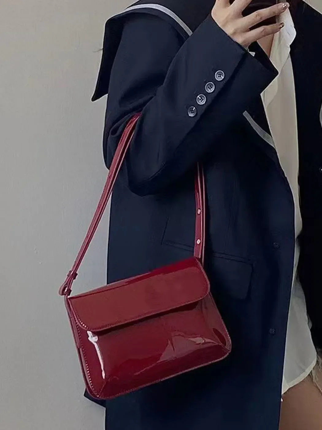 

Hot Leather Female Summer PU Bags Y2k Bag Girls Women Handbag Crossbody Red Harajuku New Solid Square