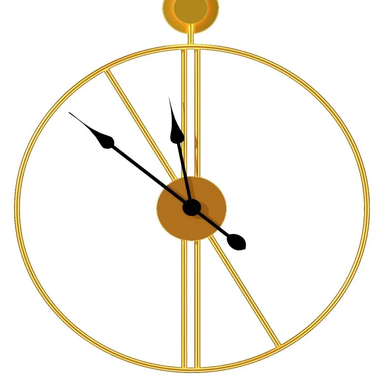 

Light Luxury Simple Clock Fashion Household Decorative Art Wall Watch Iron Clock Wall European Creative Living Room Wall Clock