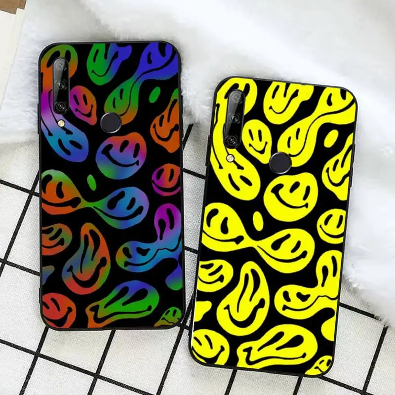 

Cute Funny Trippy Smiley Face Phone Case for Huawei Honor 10 i 8X C 5A 20 9 10 30 lite pro Voew 10 20 V30