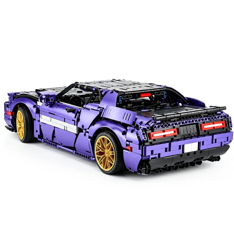 Фото Конструктор MOC 93560 152910: Модель спортивного автомобиля Challenger Demon Hellcat в масштабе 1:8, гоночный аксессуар, игрушка из строительных блоков, подарок на Рождество №4