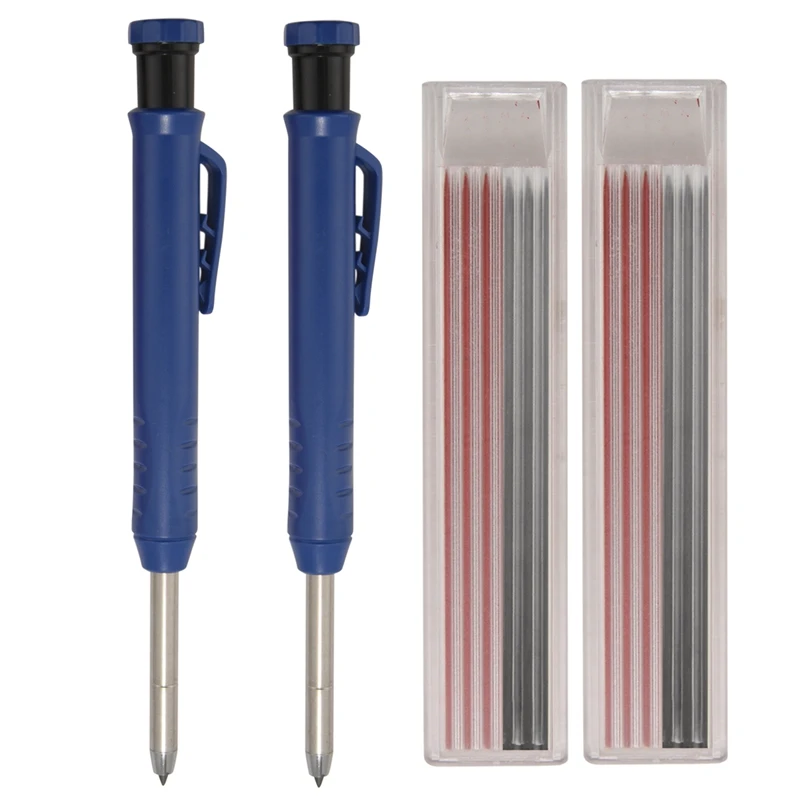 

Набор плотничных механических карандашей, 2 шт., 12 наконечников для рисования, письма, деревообработки