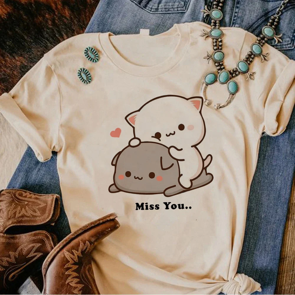 

Peach Goma t-shirts women graphic streetwear tshirt female Japanese clothing