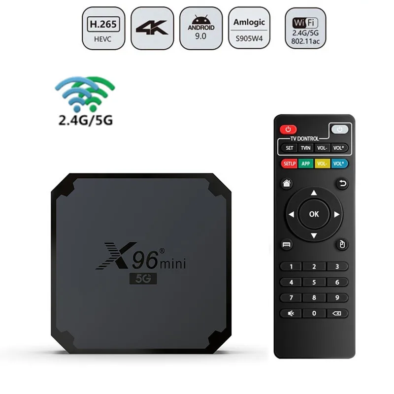 

Мини-ТВ-приставка X96, Android 9,0, Amlogic S905W S905W4, 2,4 ГГц