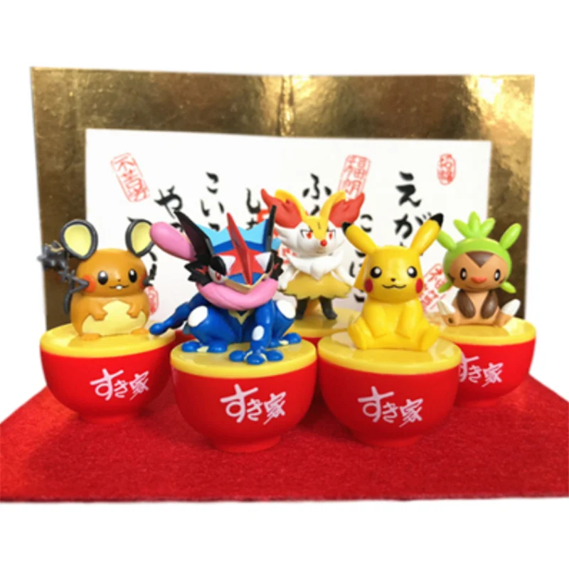 Оригинальные куклы TOMY Pokemon Braixen Dedenne Pikachu Мультяшные карманные монстры