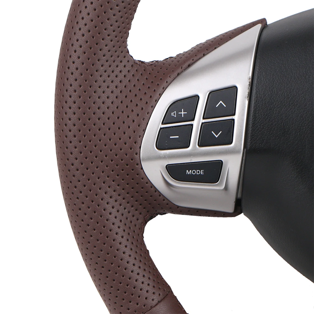 Прошитый вручную оригинальный кожаный автомобильный чехол на руль для Nissan Almera N16