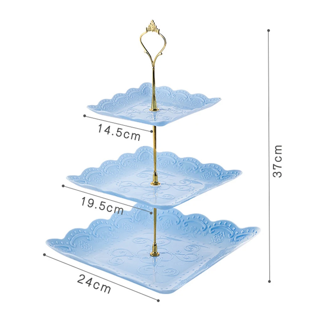 

3 Tier Plastic Cake Stand Cupcake Display Table Trays Fruit Plate Baking Cake Stand Dessert Holder Wedding Party Home Decor