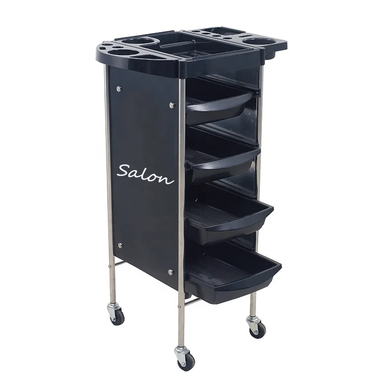 

Yoocell 4 PP plastic material trays beauty salon trolley with PP wheels