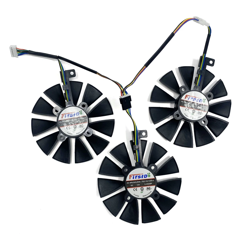3 шт. новый вентилятор охлаждения для ASUS GTX 1070 Ti R9 390X 1060 GTX1080 RX 980 RX480 |