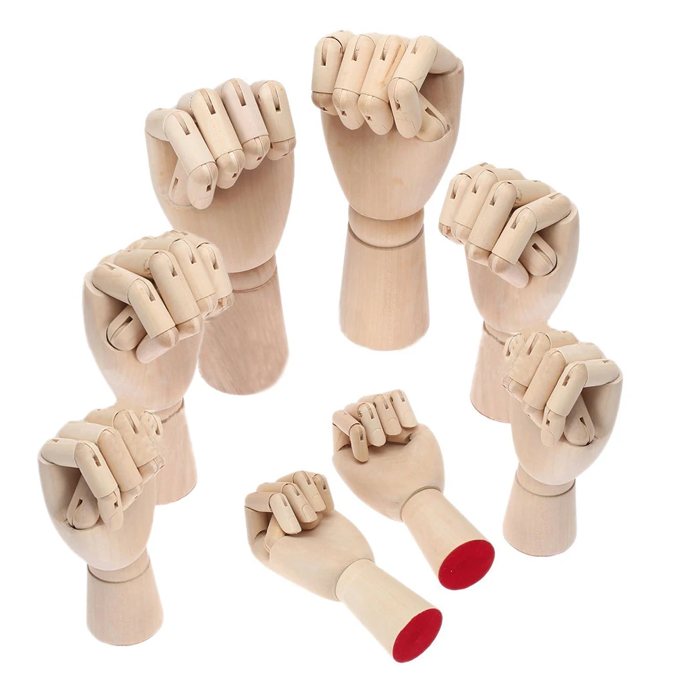 Деревянные ручные фигурки вращающаяся модель ручного сустава манекен для
