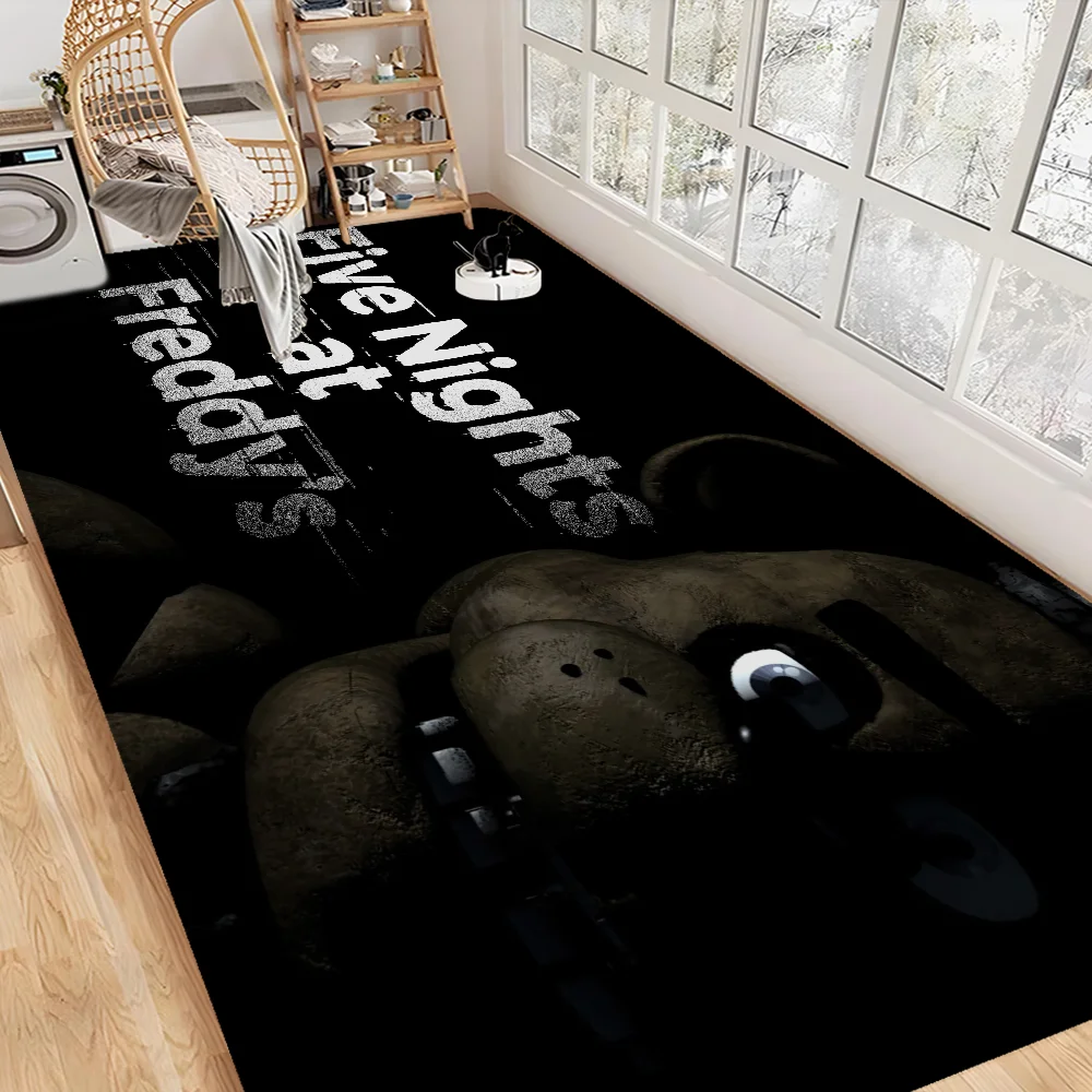 FNAF F-Five N-Nights at-Freddys Door Mat Kids Room Bedroom Decoration Balcony Anti-Slip Doormat Living Area Rug