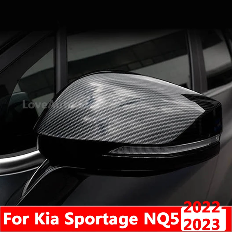 

For Kia Sportage NQ5 2022 2023 Car Side Door Mirror Cover Chrome Rear View Cap Left Right Side Wing Decoration Accessories