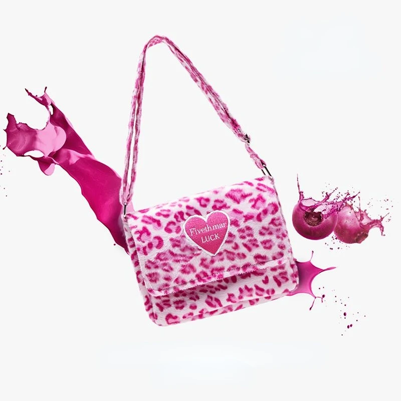 

Original design tide cute sexy leopard print single shoulder crossbody armpit bag female