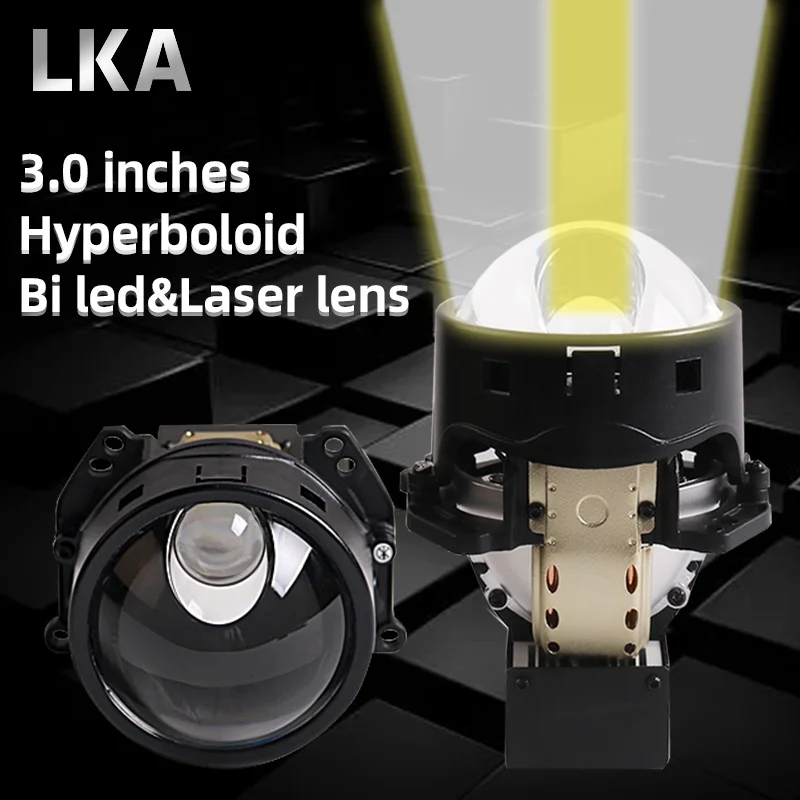 

LKA 3Inches Bi LED&Laser Projector Lens Headlight 67W 6000k 26000Lux Car Headlamp With Hella G3 G5 Bracket Car Light accessory