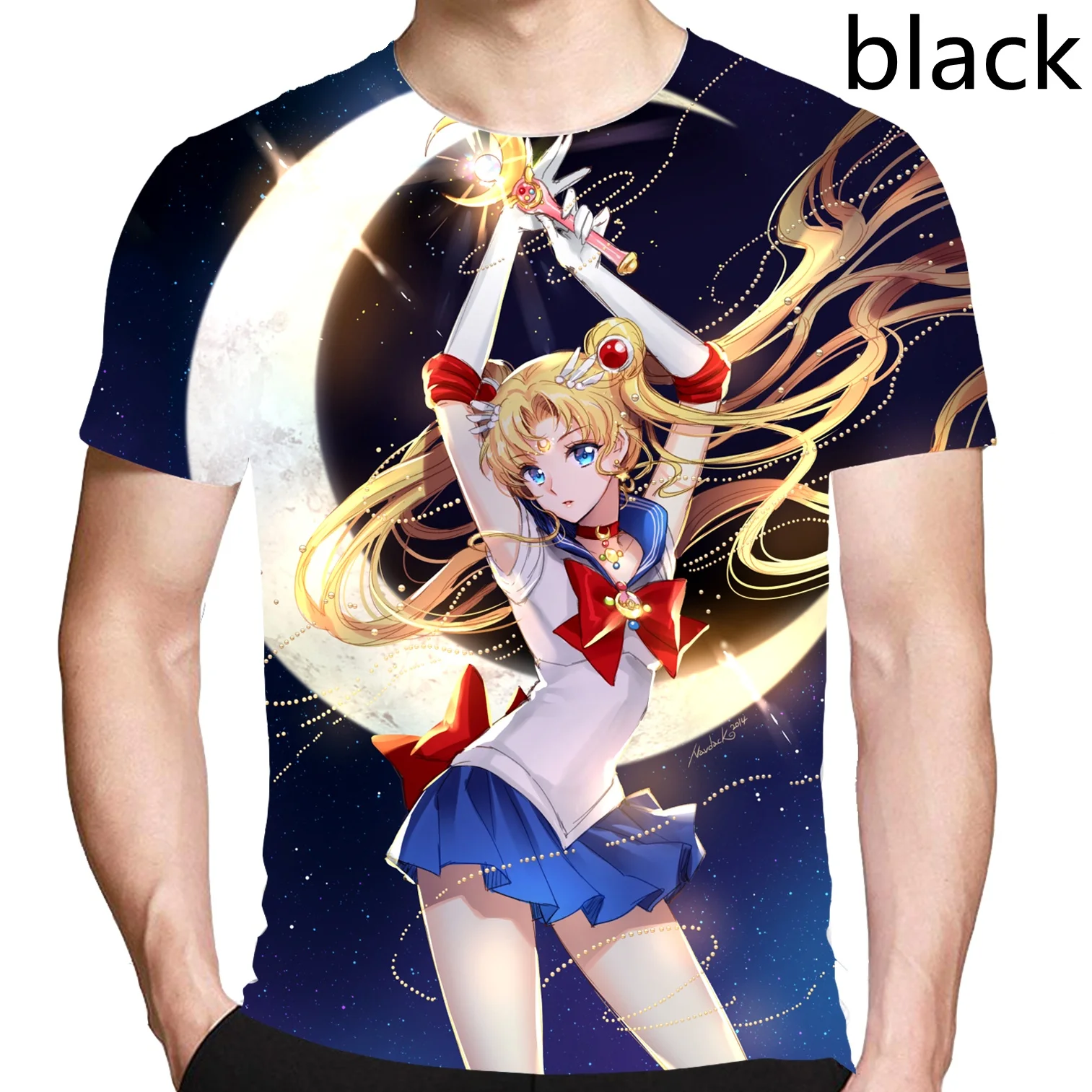 

Anime S-Sailor Moons 3D Print T-shirt Men's and Women's Fashion T-Shirt Sailor Moon Print T-shirt Streetwear Style Casual