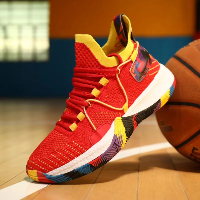Breathable Boy's Basketball Sneakers High-top Girl Basket Trainer Shoe