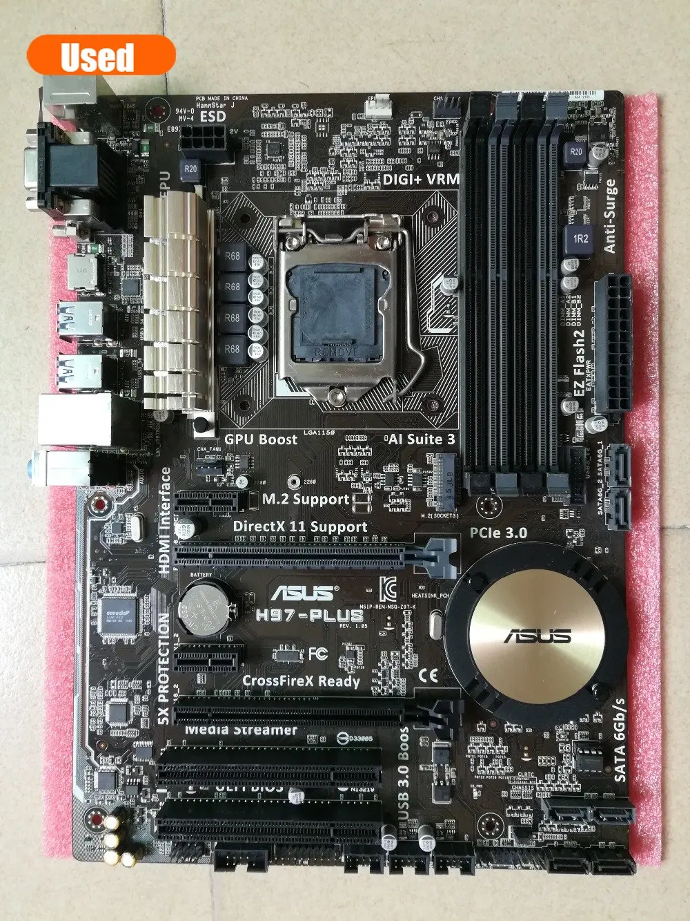 

Socket LGA 1150 For ASUS H97-PLUS Original Used Desktop for Intel H97 Motherboard DDR3 USB3.0 SATA3 PCI-E3.0