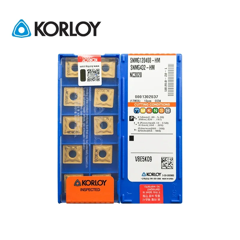 10шт KORLOY Оригинальный SNMG 120408 HM HS HA GS NC3020 NC3120 PC9030 NC3030 Держатель с ЧПУ средней резки