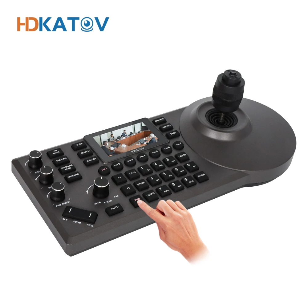 JJTS KC20 OEM ODM Поддержка 255 шт. Камеры PoE NDI Контроллер камеры IP PTZ Клавиатура RS232 RS485 RS422