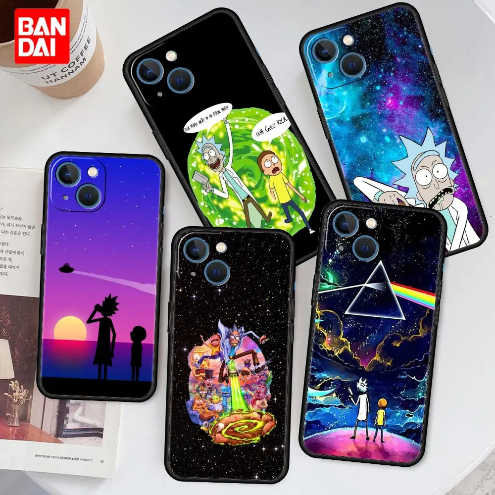 Ricks Tv Show Case for iPhone 13 12 11 X XS Pro Max 6 6s 7 8 Plus SE XR 12pro 13pro Mini Black Soft Silicone Luxury Cover Phone