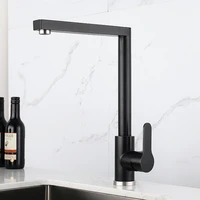 black kitchen hot and cold dual control faucet
